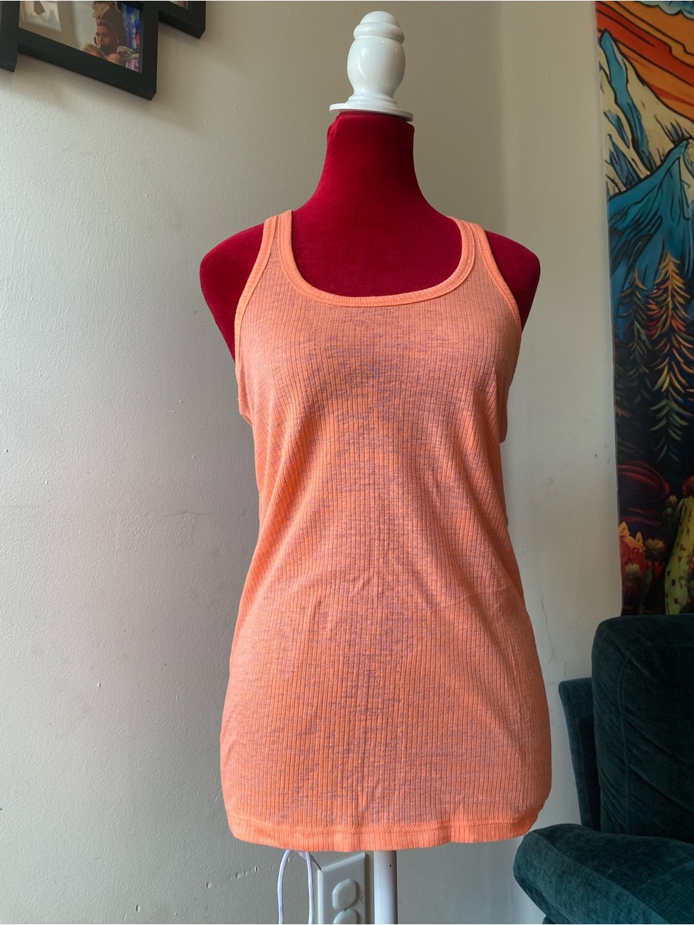 dELiA*s Peach Ribbed Tank Top